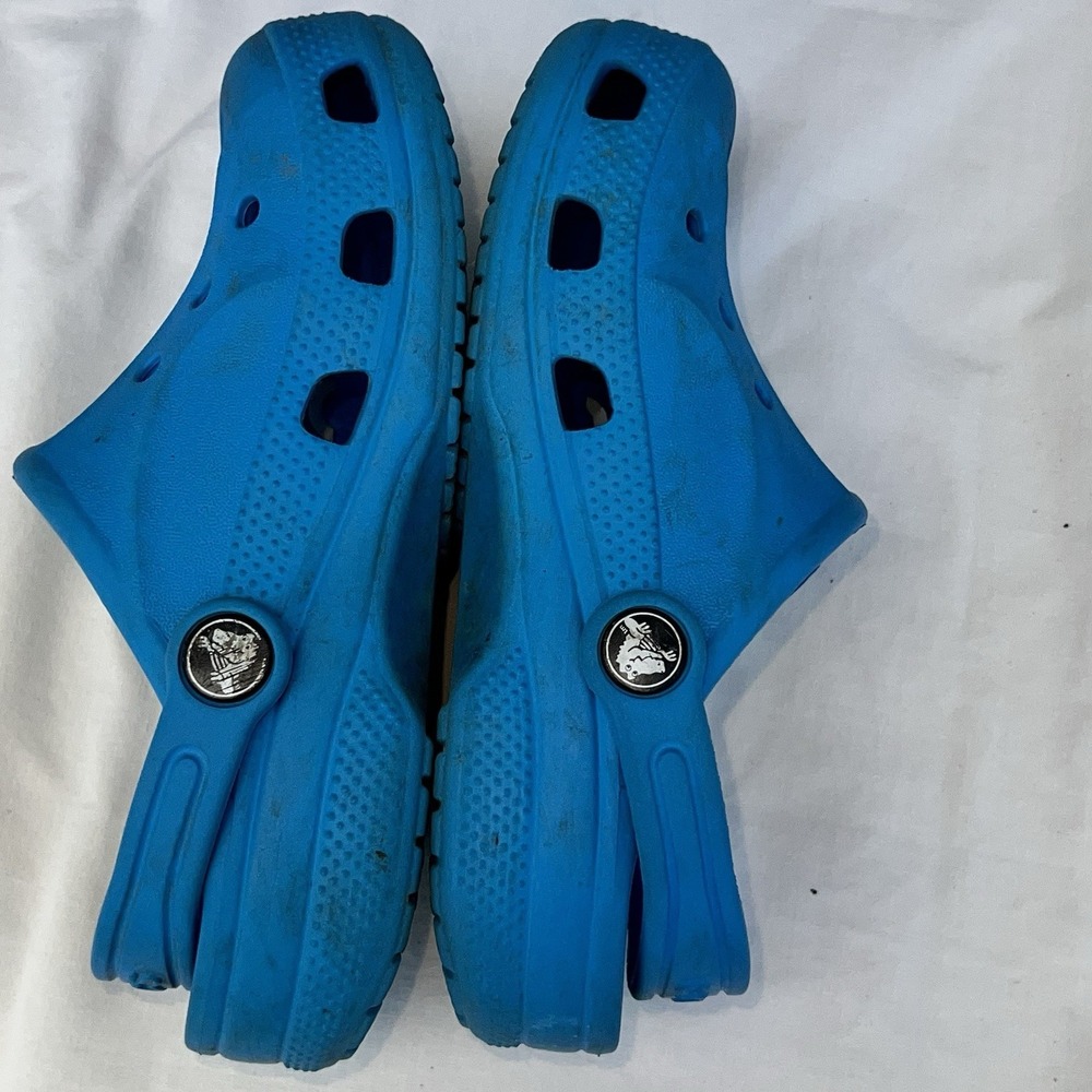 Crocs Blue Clogs Size 12 Kids Unisex Slip On Shoes Summer Boys Girls - Picture 5 of 5